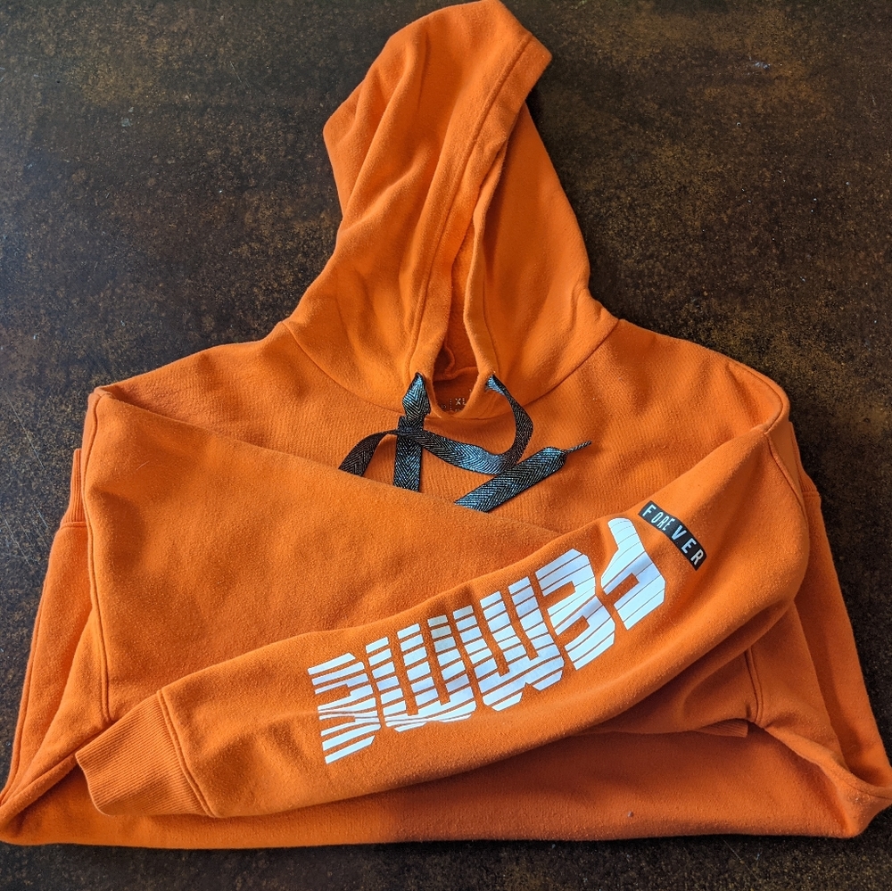 Oversized orange hoodie
